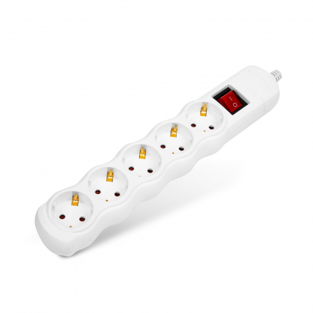 Prelungitoare electrice - Prelungitor electric cu 5 prize - fără cablu - cu întrerupător