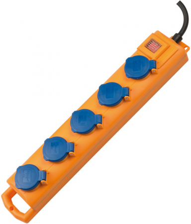 Prelungitoare electrice - Prelungitor exterior Brennenstuhl Super-Solid Garden SL 554 IP54,5 prize, 2m, H07RN-F3G1.5 - Galben