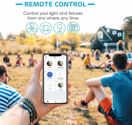 Prelungitor smart WiFi Meross MSS425F, 4 Prize, 4 x USB, Cablu 1.8m, Alexa, Google Assistant [5]