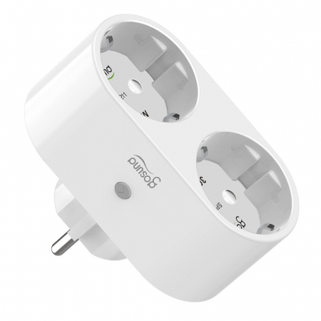 Casa smart - Priza inteligenta WiFi Gosund, 2 Porturi Schuko, 16A, Monitorizare Consum, SP211