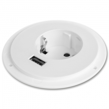 Priza flip up incastrabila cu USB, pentru birou si uz casnic, 230 V, 16 A, 3600W [1]