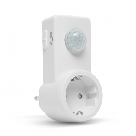 Prize cu intrerupator - Priză senzor de mișcare - 120° - max 10 m - max 1200W - IP20 - alb