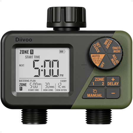 Produse noi - Programator automat pentru irigare Diivoo DI-WT21M-EUGN, 2 zone