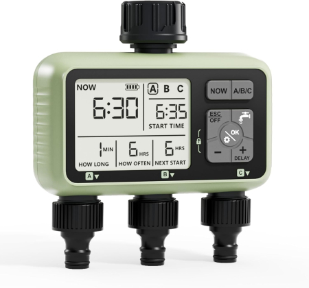 Produse noi - Programator automat pentru irigare Diivoo GM-HCT-378-EUGN, 3 zone, IP54, functie Rain Delay