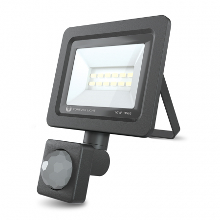 Lumini LED cu senzor de miscare - Proiector LED cu senzor de miscare Forever Light PROXIM II 10W, 800 lm, 12 Leduri, lumina alb rece 6000K