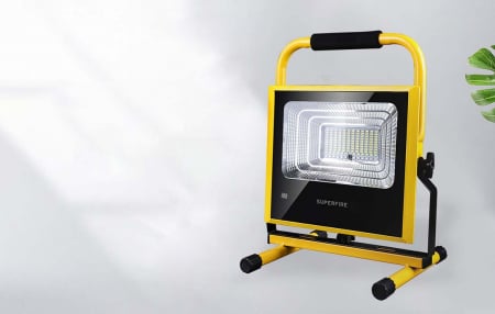 Proiector LED portabil Superfire FS1-H cu telecomanda, 100W, 1330lm, reincarcabil, Acumulator 16100mAh [3]
