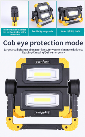 Proiector LED portabil SupFire G7, 20W, 2000lm, reincarcabil, COB, Acumulator 5000mAh [2]