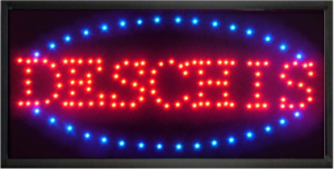 Reclame luminoase - Reclama luminoasa LED ''deschis'', cu animatie - alimentare 220v