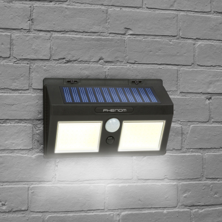 Reflector solar dublu cu senzor de mișcare si acumulator - perete - COB LED [1]