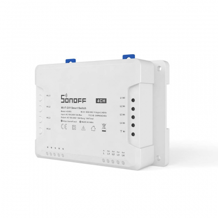 Produse SONOFF - Releu Smart Wireless Sonoff 4CHR3, 4 canale, Alexa, Google Home | SONOFF