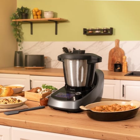 Robot multicooker Cecotec Mambo Touch Smart, 37 functii, gatire termo si mix, 2 vase de 3,3l, inox si ceramic, 1600W, ecran tactil, cantar, aplicatie retete [1]