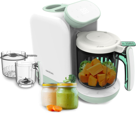 Produse noi - Robot multifunctional pentru bebelusi Cecotec Nana BabyCare FoodProcessor, fierbator, mixer pireuri, sterilizator, incalzitor biberoane, fara BPA