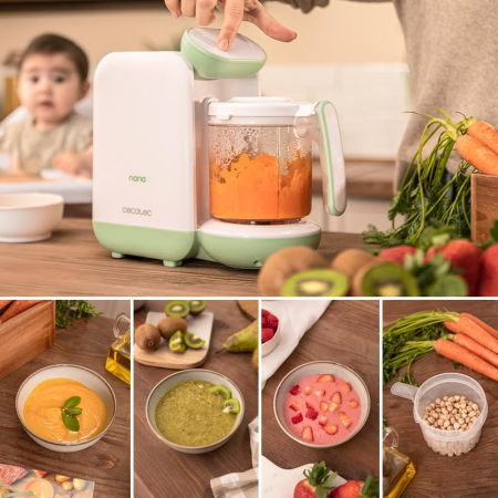 Robot multifunctional pentru bebelusi Cecotec Nana BabyCare FoodProcessor, fierbator, mixer pireuri, sterilizator, incalzitor biberoane, fara BPA [5]
