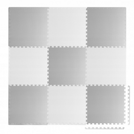Saltelute de joaca copii activitati - Salteluta de joaca 180 x 180 cm Ricokids 7495 - Gri - Alb 