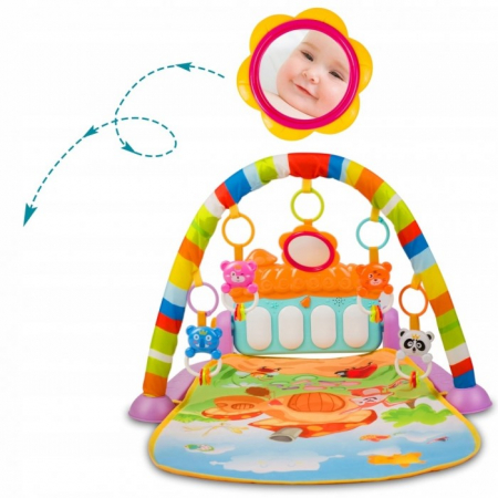 Salteluta de joaca XXL, pian cu 9 melodii si 5 jucarii Ricokids 7315, Multicolora [3]