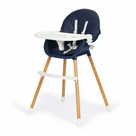 Universul copiilor - Scaun de masa 2 in 1 Ecotoys HA-004 - Bleumarin