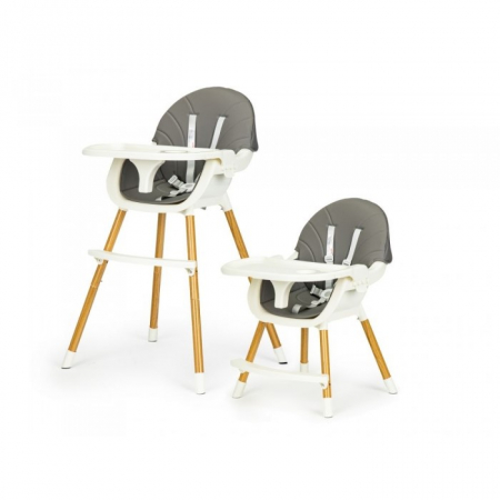Universul copiilor - Scaun de masa 2 in 1 Ecotoys HA-004 - Gri