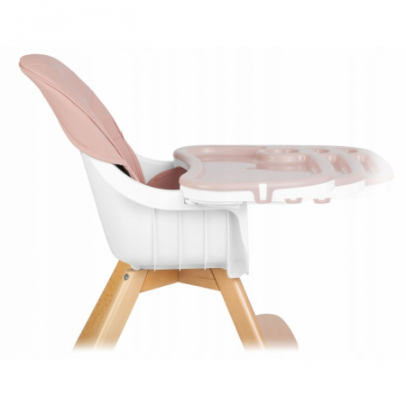 Scaun de masa 3 in 1, cu picioare din lemn, 63 x 58 x 90 cm, Ricokids Lilo 700203 - Roz [3]