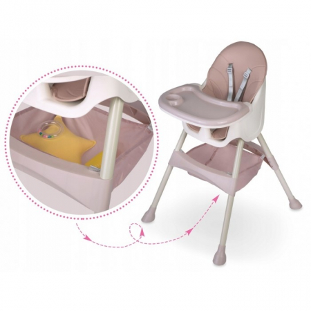 Scaun de masa 3 in 1 Ricokids Milo - Roz [5]