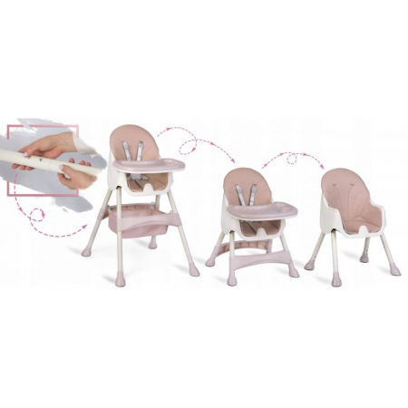 Scaun de masa 3 in 1 Ricokids Milo - Roz [1]