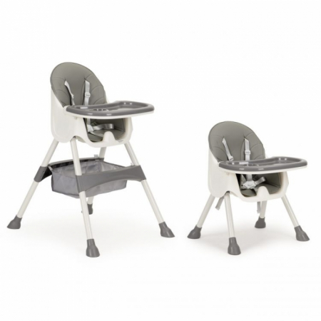 Universul copiilor - Scaun de masa copii 2 in 1 Ecotoys HC-823 - Gri