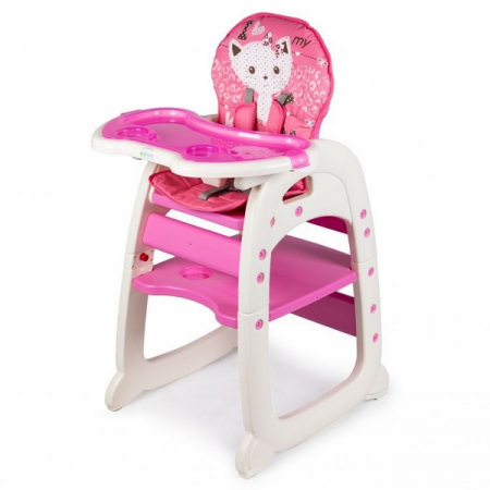 Universul copiilor - Scaun de masa Ecotoys C-211 - Roz