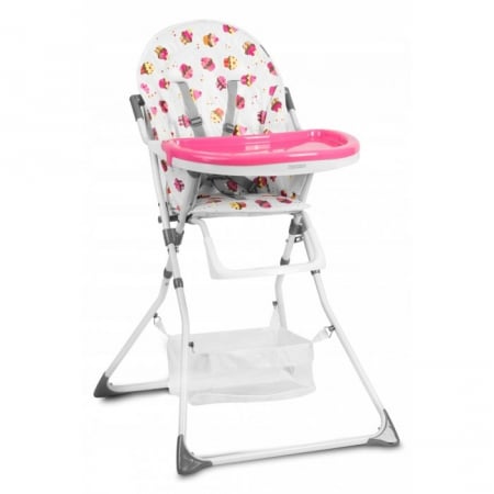 Universul copiilor - Scaun de masa Ricokids Eldo - Alb - Roz