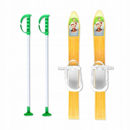 Schiuri copii - Schiuri copii peste 3 ani + set bete l Marmat 60 cm - Galben