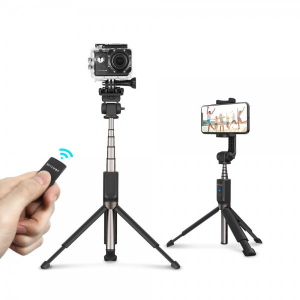 Accesorii telefoane - Selfie Stick Tripod BlitzWolf BW-BS5 3 in 1 cu Telecomanda Bluetooth detasabila
