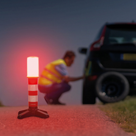 Semafor semnalizator cu picior magnetic pentru situatii de urgenta - 6 LED-uri roșii [1]