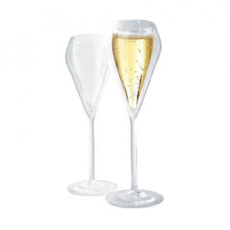 Casa si Gradina - Set 2 pahare sampanie cu pereti dubli