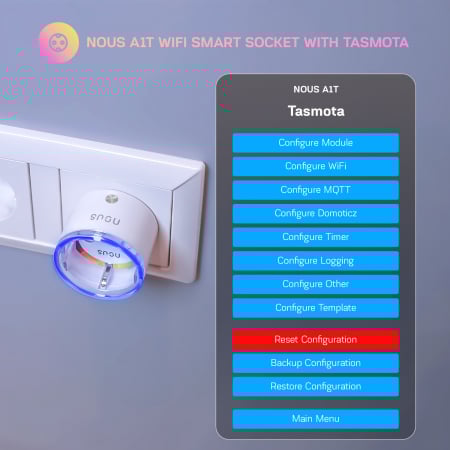 Set 2 Prize Inteligente WiFi NOUS A1T, 3680W/16A  - Tasmota [2]