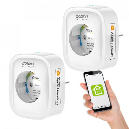 Set 2 prize Smart Gosund SP1-C Apple Home Kit, 16A, comunicare prin WIFI [1]