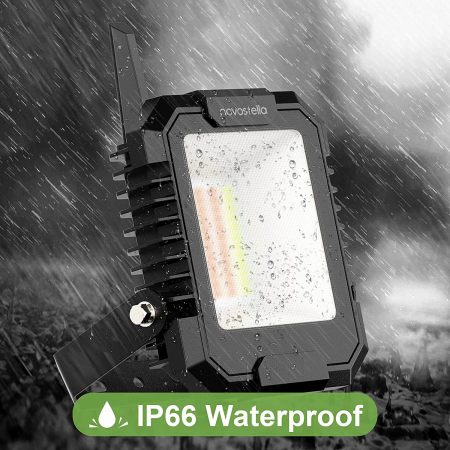 Set 2 proiectoare Smart LED RGB NTF72, BT Mesh, Alexa,Google, 50W, Sincronizare muzica, Exterior IP66 waterproof, Tuya | NOVOSTELLA [6]