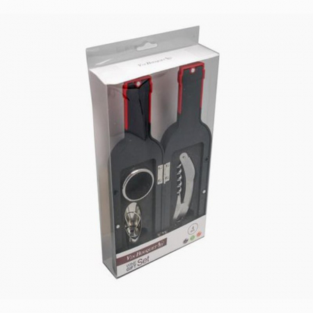 Set 4 accesorii vin in cutie forma sticla [1]