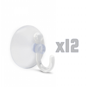 Accesorii bucatarie - Set agatatoare pe perete, cu ventuza – 12 buc/blister