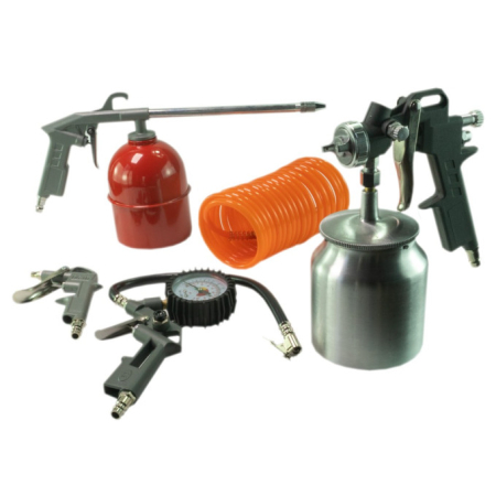 Bricolaj - Set aparat vopsit si scule pneumatice 5 piese pentru uz general