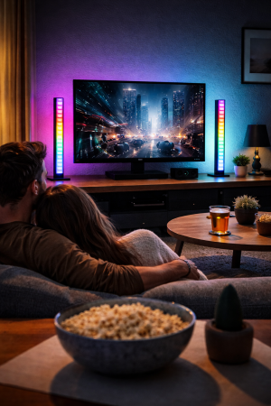 Set Bare Luminoase LED RGB Livarno, Sincronizare muzică, telecomanda – 2 bucăți [2]