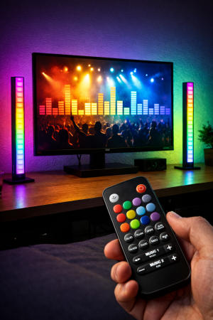 Set Bare Luminoase LED RGB Livarno, Sincronizare muzică, telecomanda – 2 bucăți [3]