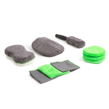 Accesorii auto diverse - Set burete auto cu microfibre - 9 piese/set