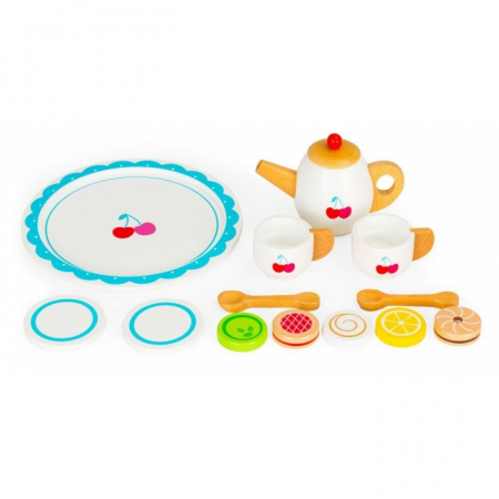 Set cu 14 accesorii pentru ceai din lemn Ecotoys PH01A003 [2]