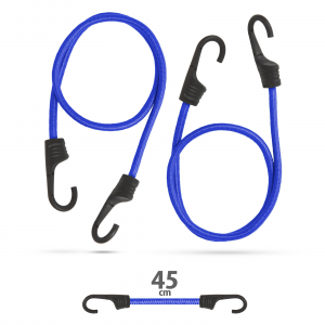 Accesorii auto diverse - Set de cordeline de fixare profesionale - Albastru - 45 cm x 8 mm - 2 buc. / pachet