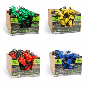 Set de cordeline elastice de fixare, chingi cauciuc profesionale - Verde - 90 cm x 8 mm - 2 buc. / pachet [5]