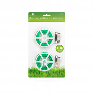 Set fir mat. plastic pt. legat - pe bobina, cu cutit de debitare, 2 x 20 m [2]