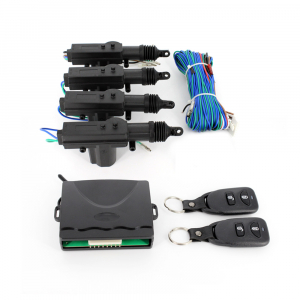 Securitate auto - Kit inchidere centralizata cu 2 telecomenzi, 1 actuator cu 5 fire, 3 actuatoare cu 2 fire, modul central, cabluri conectare, 12v
