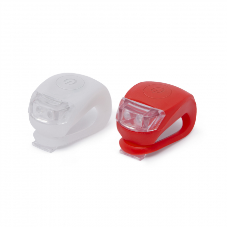 Set lumini LED pentru bicicletă, TPE rezistent la apă, 2 bucăți (față și spate) [1]