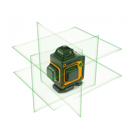Nivela laser 3D cu 4 fascicule 2 x acumulatori, ochelari, telecomandă, consolă rotativă din aluminiu - Handy [1]