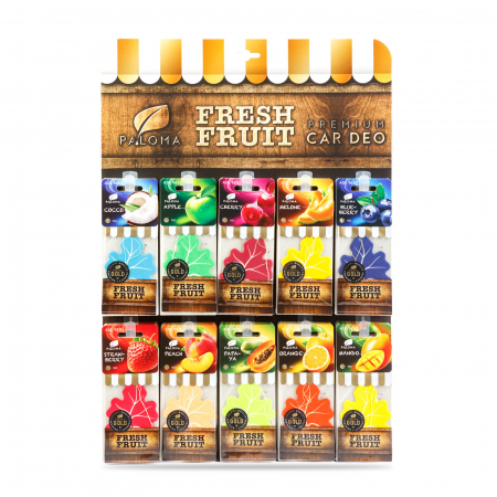 Accesorii auto diverse - Set odorizante auto - Paloma Gold Fresh Fruit - 90 buc