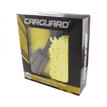 Accesorii auto diverse - Set splalare auto, burete microfibra, perie jante, laveta, manusa microfibra - Carguard