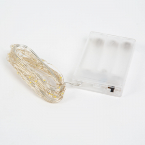 Sir de lumini LED de Craciun - 5 m -50 LED - alb cald, 3xAA [1]